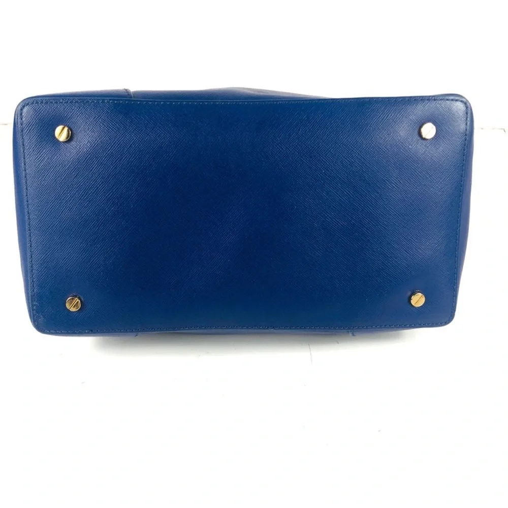 Tory Burch Robinson Middy Satchel Purse in Cobalt Blue - LIKE NEW - Picture 8 of 11